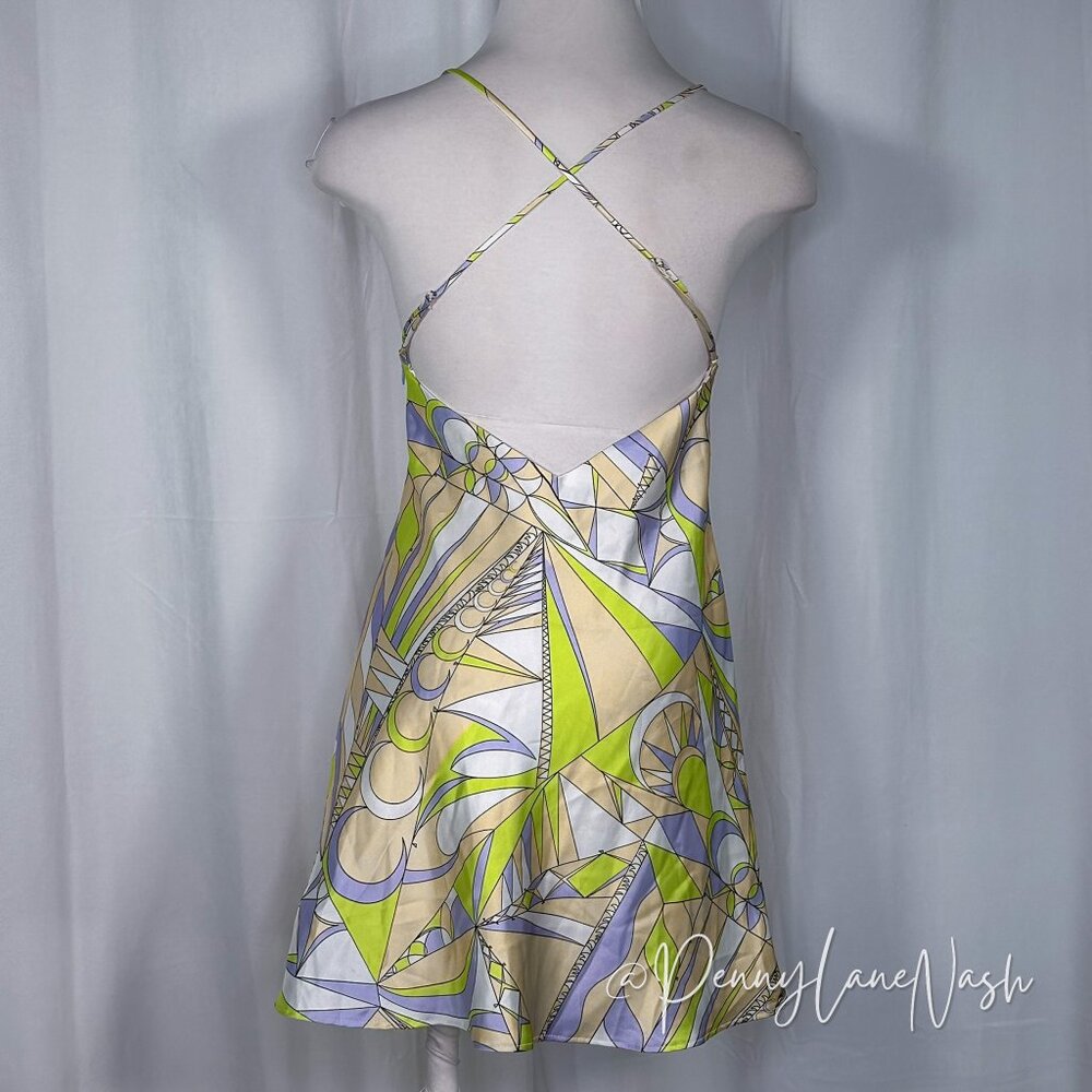 Zara Cutout Satin Effect Multicolored Mini Dress - Picture 11 of 13